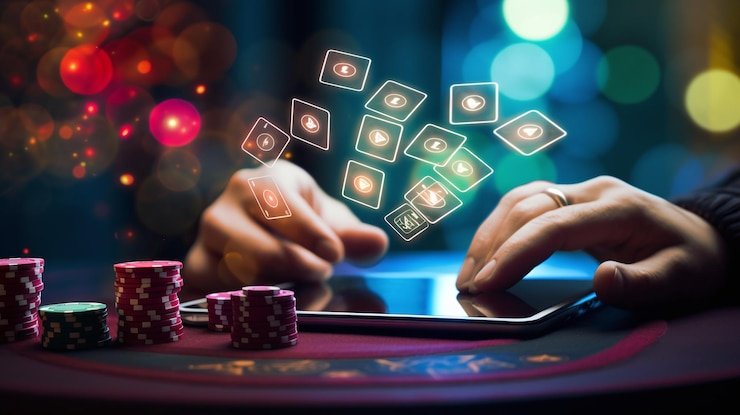 Tampilan meja permainan live dealer dengan dealer profesional
